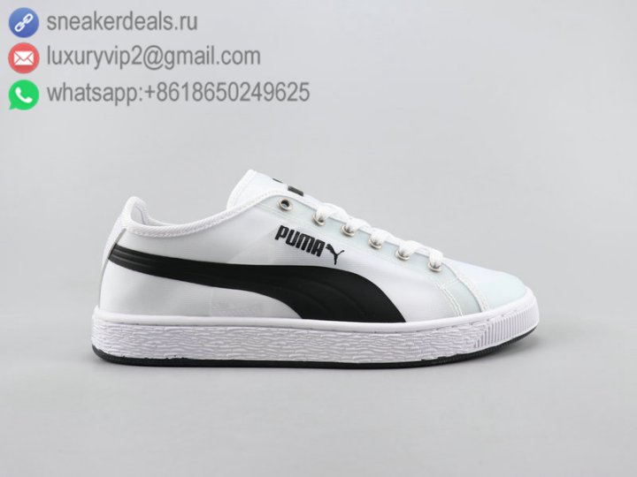 Puma Suede Skate Low Clear Mesh Unisex Shoes Black Size 36-45